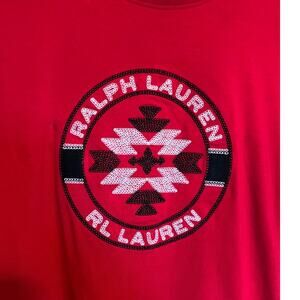 Lauren Ralph Lauren Embroidered Spell Out Long Sleeve Western